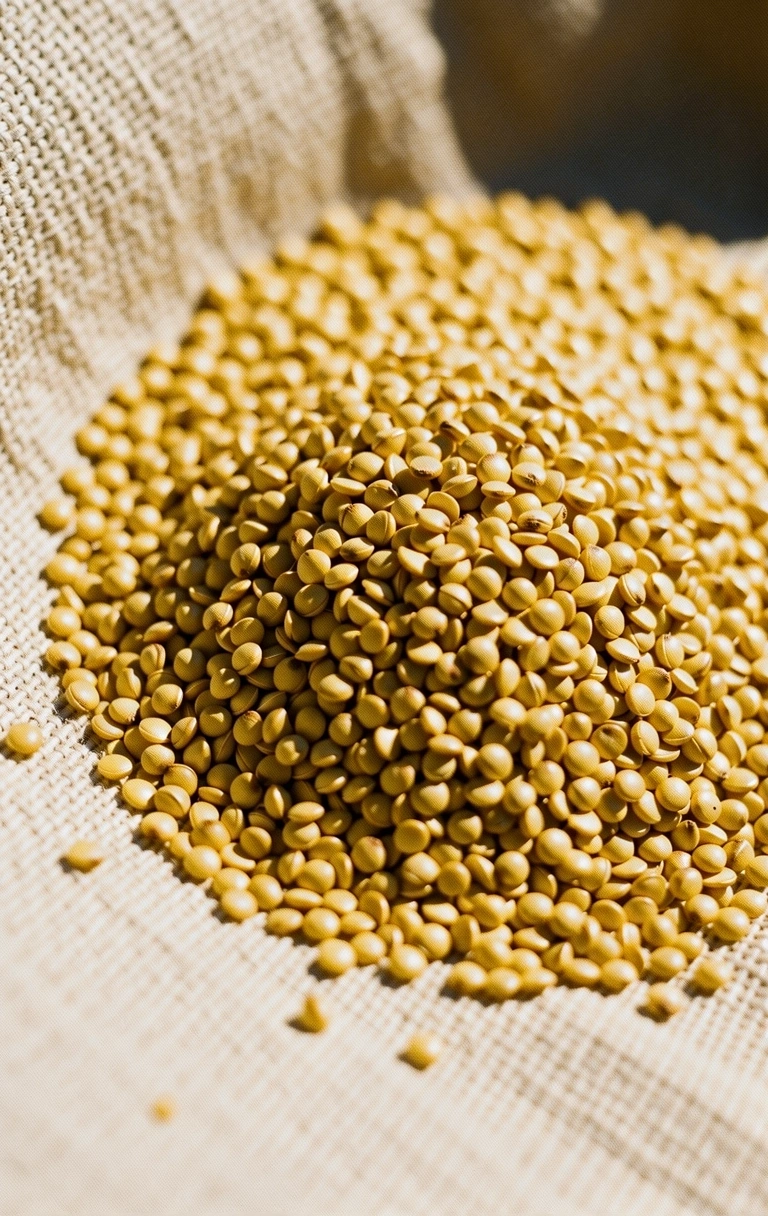 Textured whole grains closeup